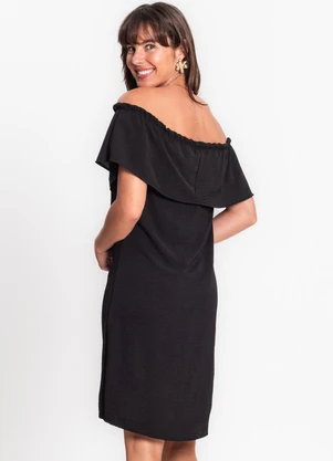Rovitex - Vestido Ciganinha em Air Flow Preto - ROVITEX