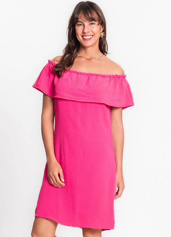 Rovitex - Vestido Ciganinha em Air Flow Rosa