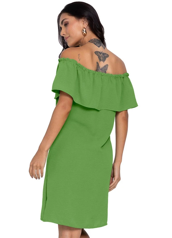 Rovitex - Vestido Ciganinha em Air Flow Verde 2