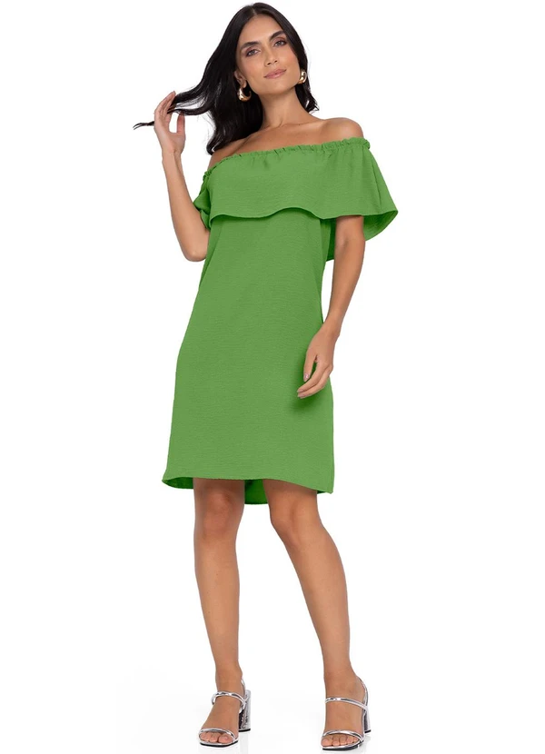 Rovitex - Vestido Ciganinha em Air Flow Verde 3