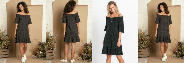 Vestido Ombro a Ombro Po Preto