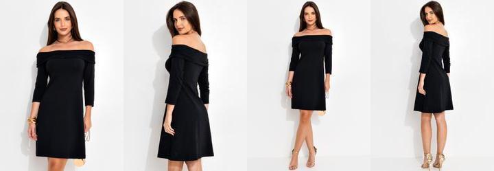 Vestido Preto em Malha Cotton