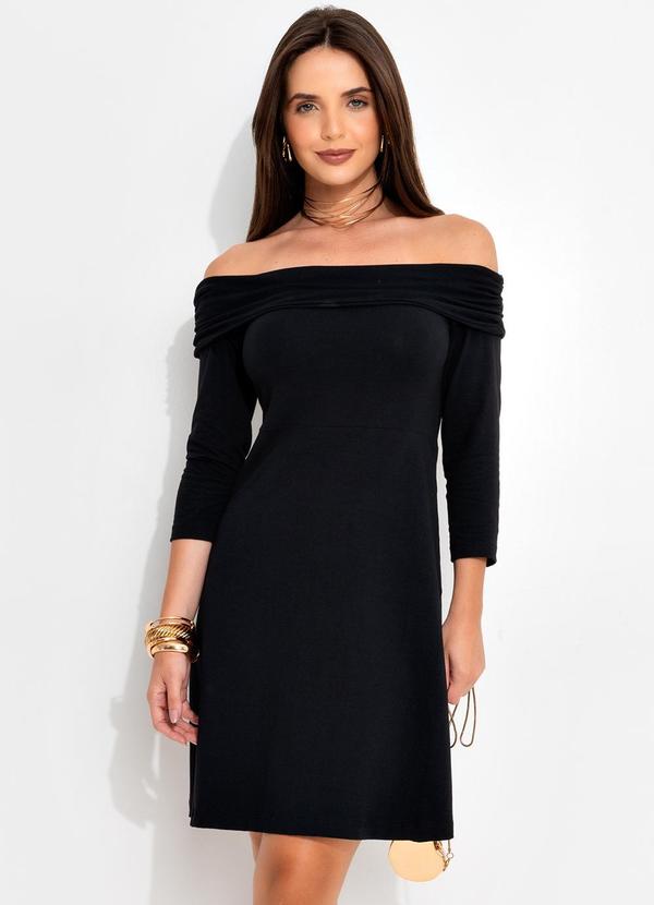 Quintess - Vestido Preto em Malha Cotton 3