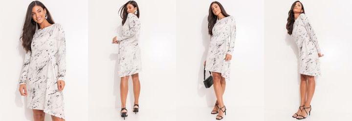 Vestido Marmorizado em Poliflex
