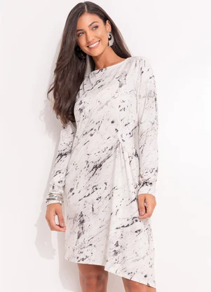 Quintess - Vestido Marmorizado em Poliflex - QUINTESS