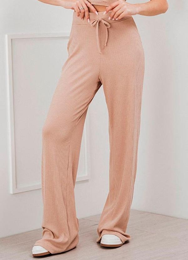 Amo Brand - Calça Canelada Light Camel