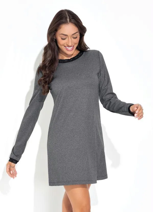 Luma Homewear - Camisola Mescla Escuro em Canelado