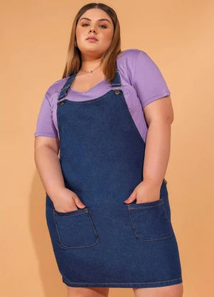 bonprix - Salopete Jeans Azul Médio - BONPRIX