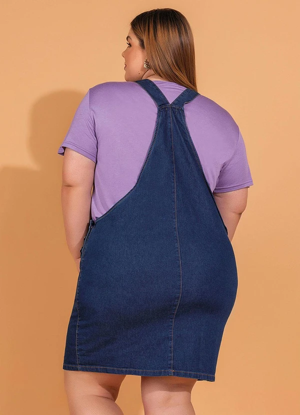 bonprix - Salopete Jeans Azul Médio 6