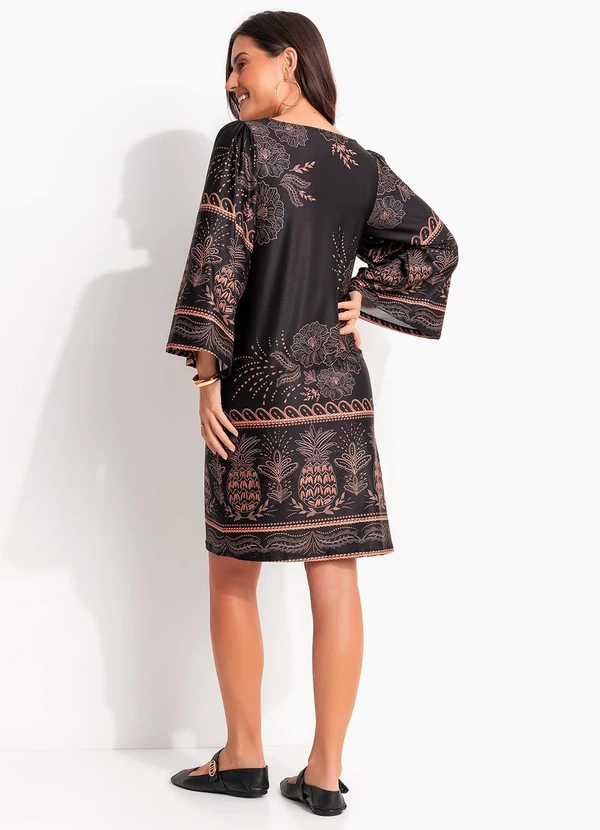 Quintess - Vestido Abacaxi Tropical em Malha Fria 2