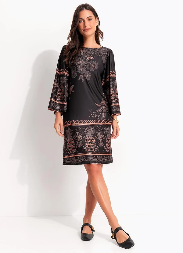 Quintess - Vestido Abacaxi Tropical em Malha Fria 6