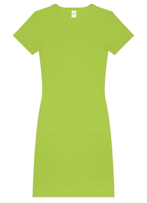 Rovitex - Vestido Acinturado em Ribana Canelada Verde - ROVITEX