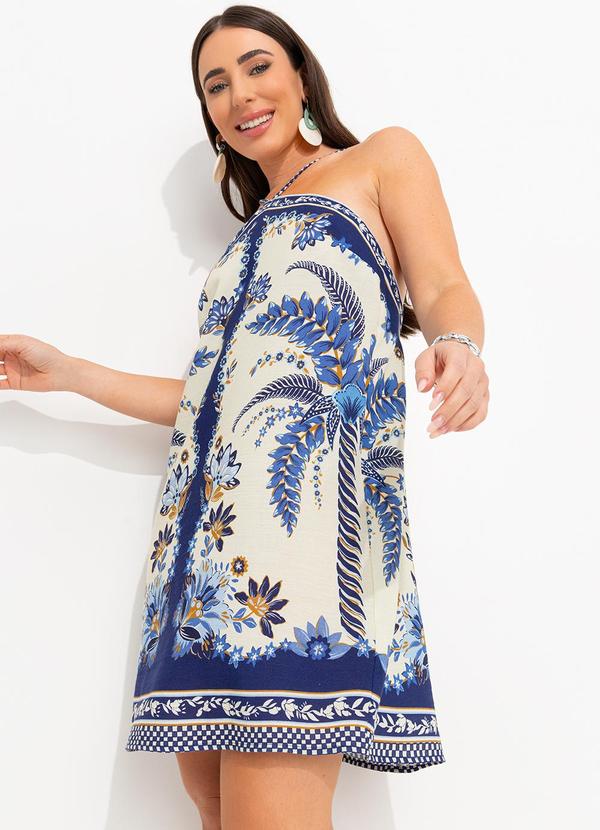 Farm - Vestido Alça Encanto Tropical Azul 7
