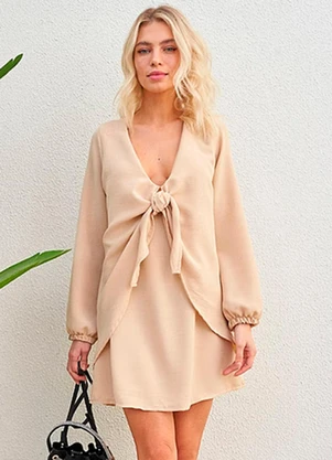 Outlet - Vestido Amália Nude - OUTLET