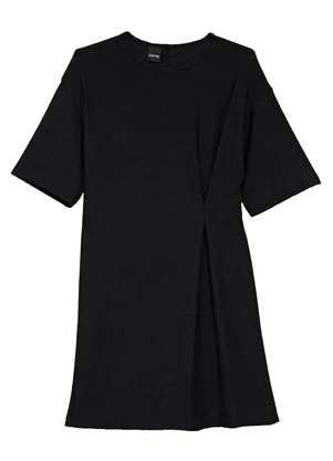 Enfim - Vestido Amplo com Prega Preto - ENFIM