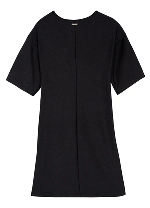Enfim - Vestido Amplo com Prega Preto - ENFIM