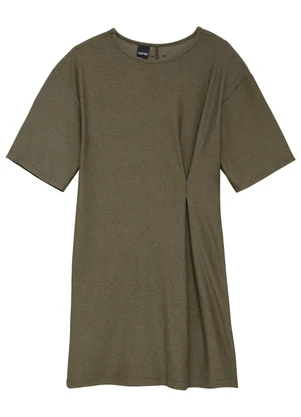 Enfim - Vestido Amplo com Prega Verde Militar - ENFIM