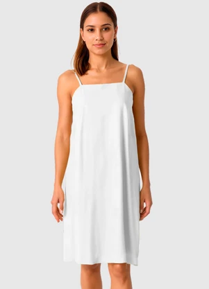 Malwee - Vestido Amplo Curto Branco - MALWEE