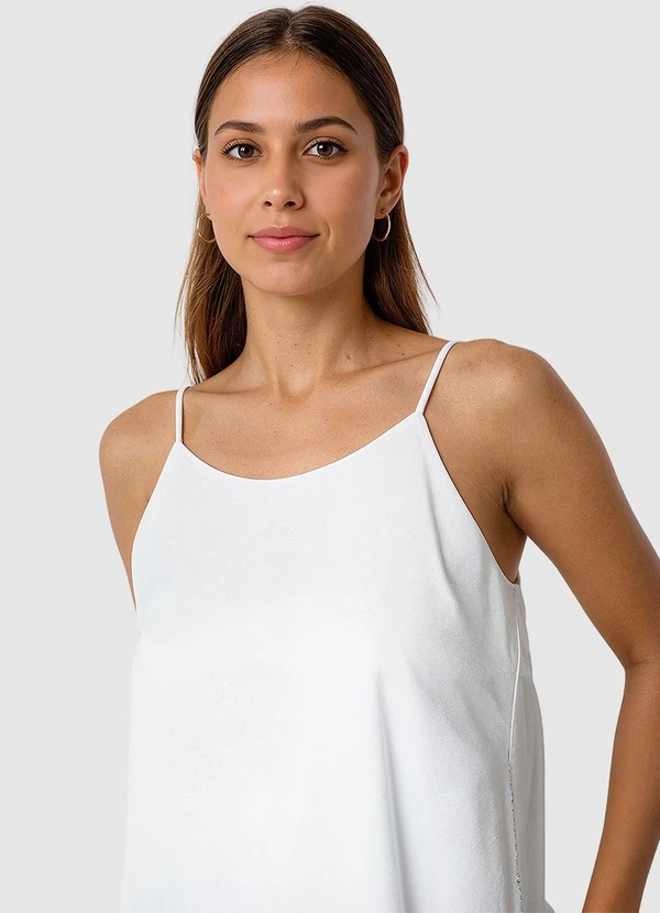 Malwee - Vestido Amplo Curto Branco 4