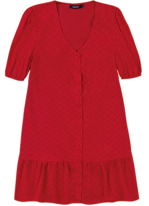 Malwee - Vestido Amplo em Laíse Vermelho - MALWEE