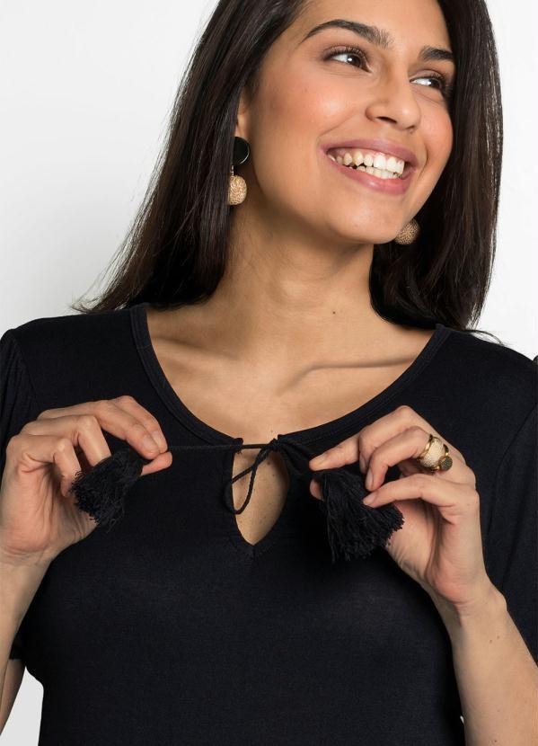 Outlet - Vestido Amplo Preto 3