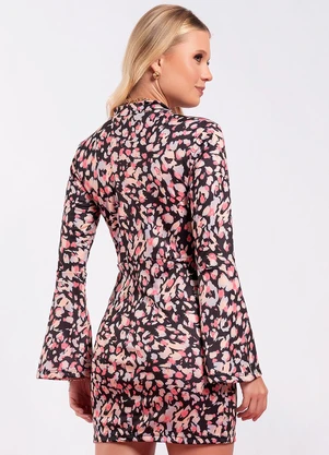 Moda Pop - Vestido Animal Print Colors em Jersey Acetinado - MODA POP