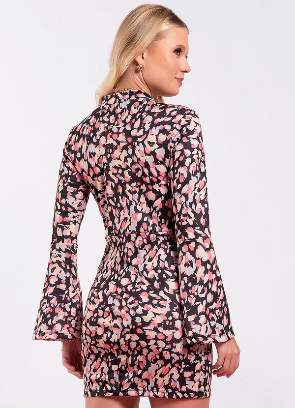Moda Pop - Vestido Animal Print Colors em Jersey Acetinado 2