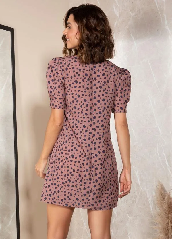 Quintess - Vestido Animal Print em Crepe Plano 2