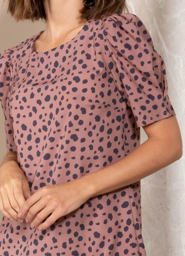 Quintess - Vestido Animal Print em Crepe Plano 5