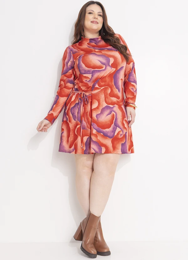 Quintess - Vestido Aquarela em Malha Fria