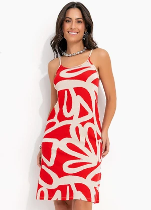 Quintess - Vestido Artístico Vermelho - QUINTESS