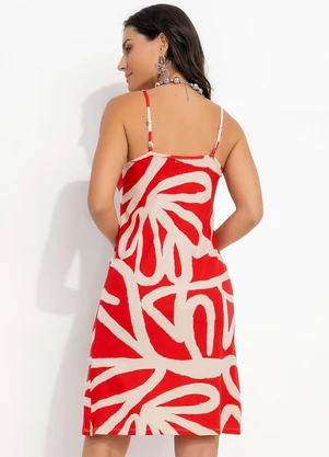 Quintess - Vestido Artístico Vermelho - QUINTESS