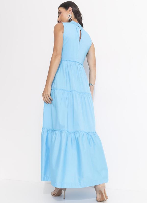 Vestido Azul Claro em Tricoline 2
