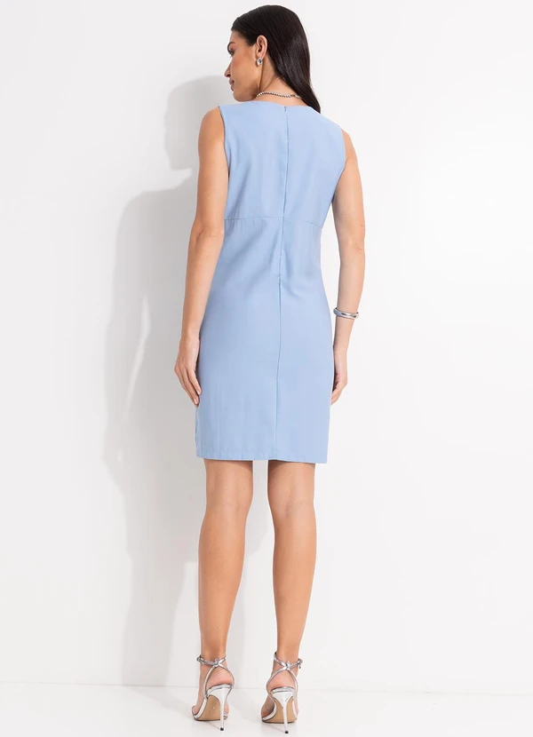 Quintess - Vestido Azul Claro em Viscose com Poliéster 4