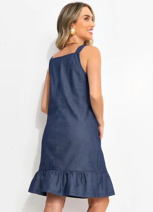 Bimini - Vestido Azul em Jeans Leve - BIMINI