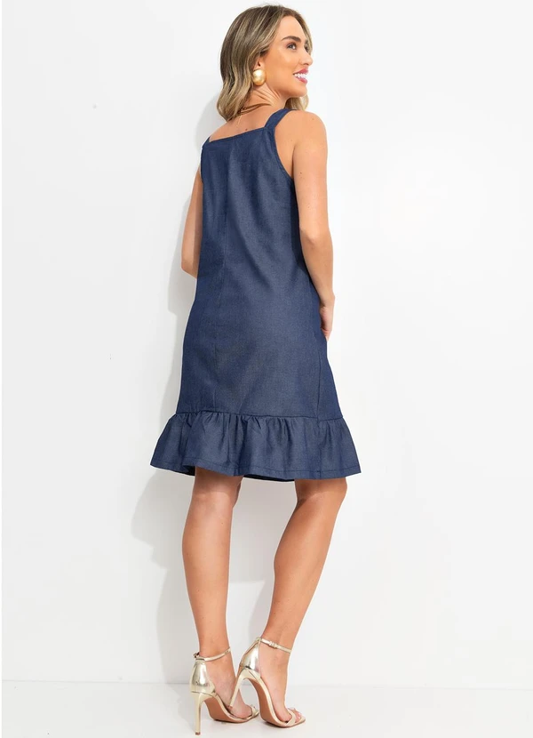 Bimini - Vestido Azul em Jeans Leve 4