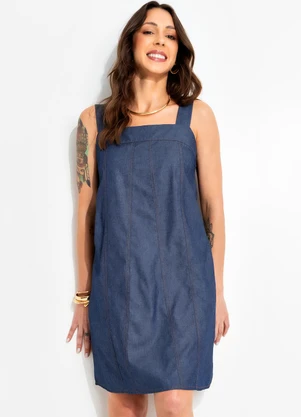 Bimini - Vestido Azul em Jeans Leve - BIMINI