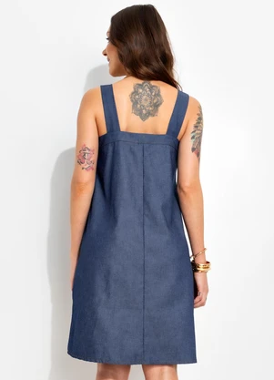 Bimini - Vestido Azul em Jeans Leve - BIMINI