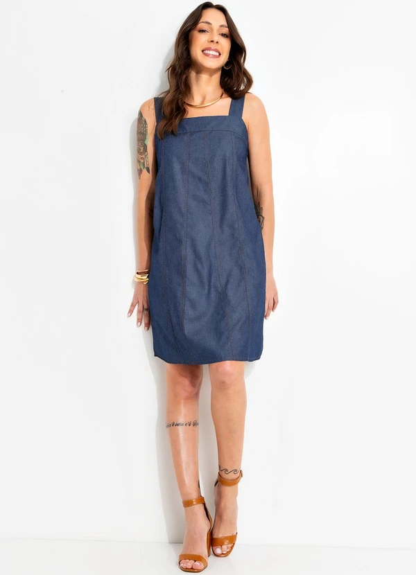 Bimini - Vestido Azul em Jeans Leve 3
