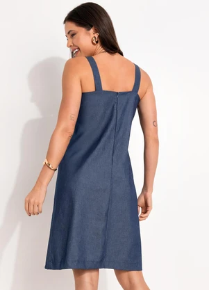 Bimini - Vestido Azul em Jeans Leve - BIMINI