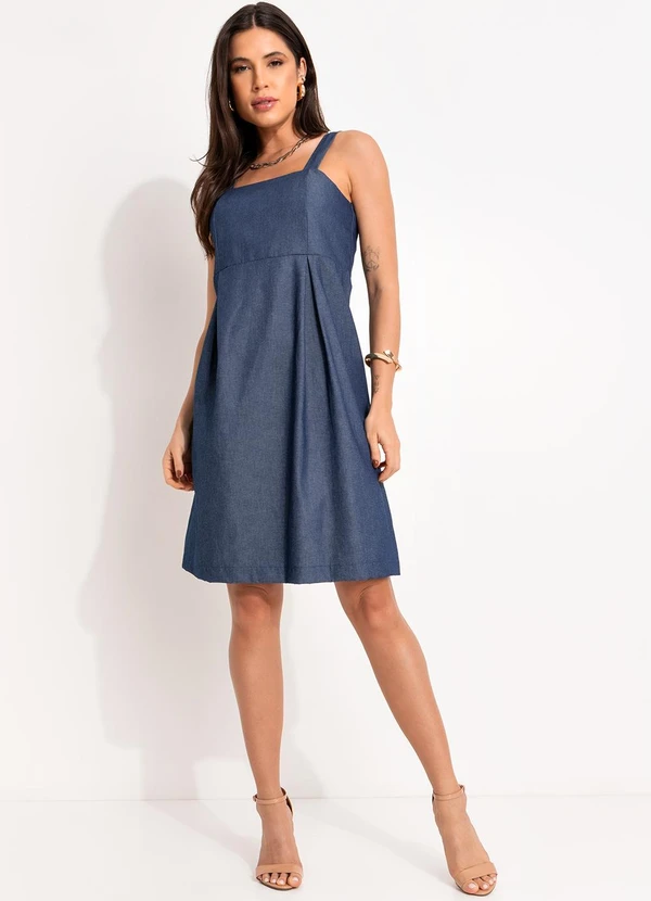 Bimini - Vestido Azul em Jeans Leve 3