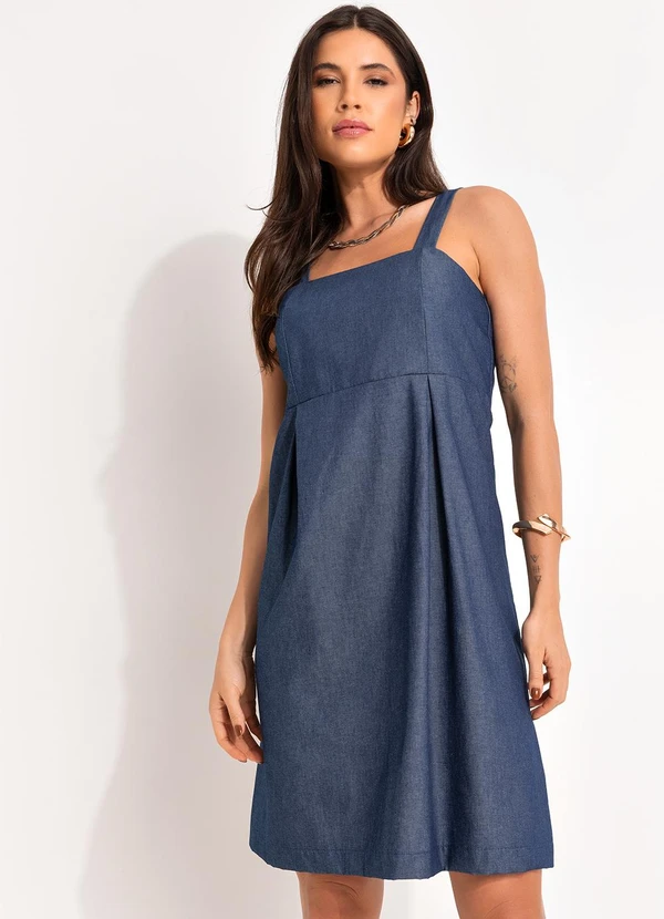 Bimini - Vestido Azul em Jeans Leve 5