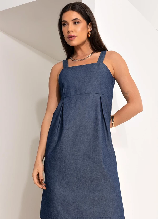 Bimini - Vestido Azul em Jeans Leve 6