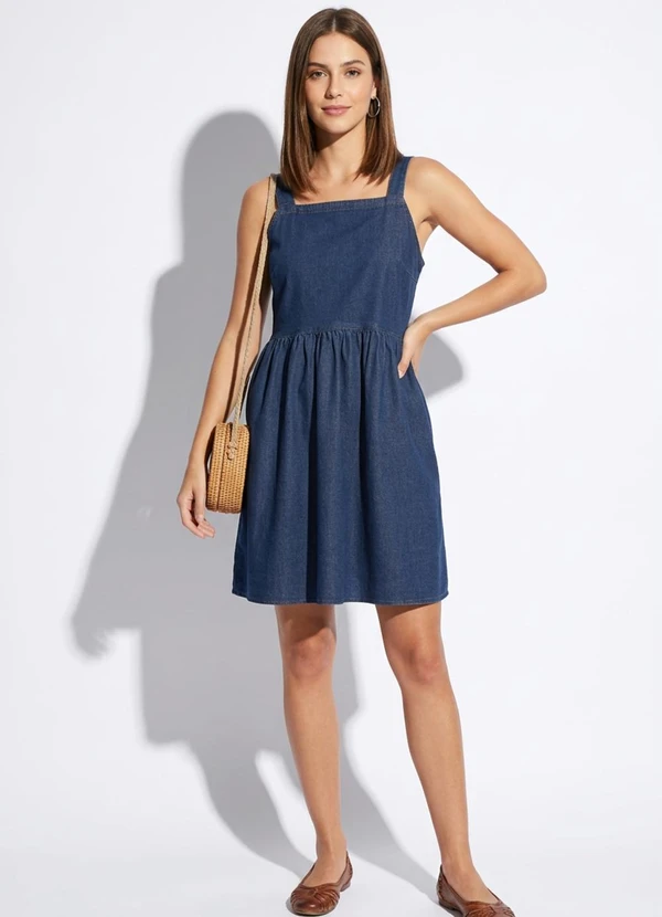 bonprix - Vestido Azul Escuro em Jeans Leve 3