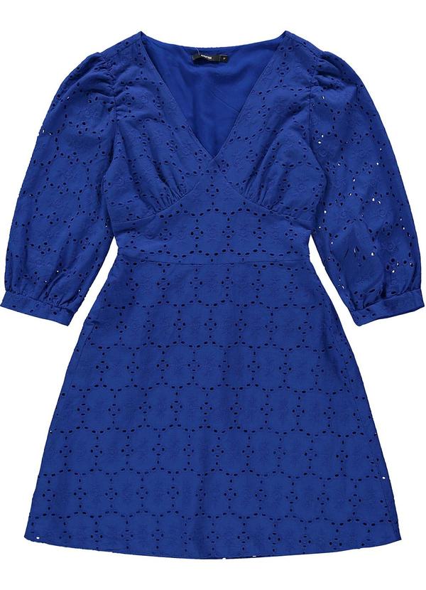 Enfim - Vestido Azul Escuro Evasê em Laíse 3