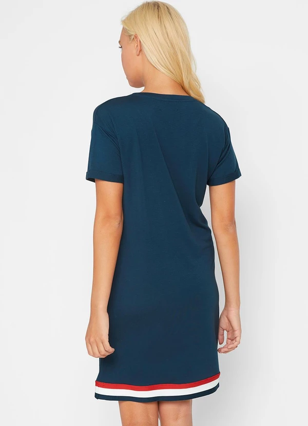 bonprix - Vestido Azul Marinho em Malha de Algodão 2