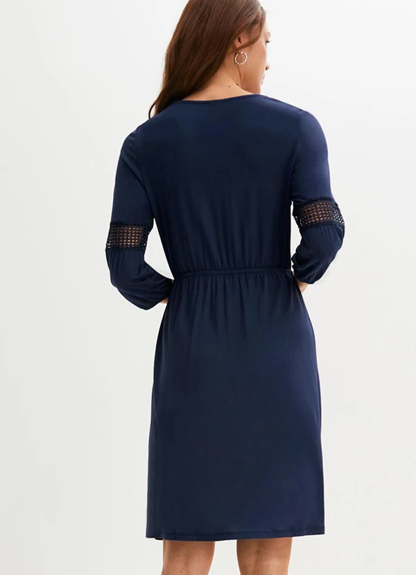 bonprix - Vestido Azul Marinho em Malha de Viscose 2