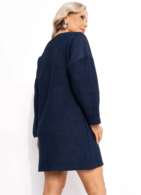 Bimini - Vestido Azul Marinho em Malha Jacquard 2