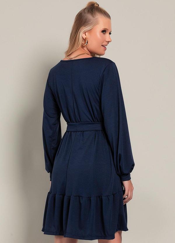 Moda Pop - Vestido Azul Marinho em Malha 2
