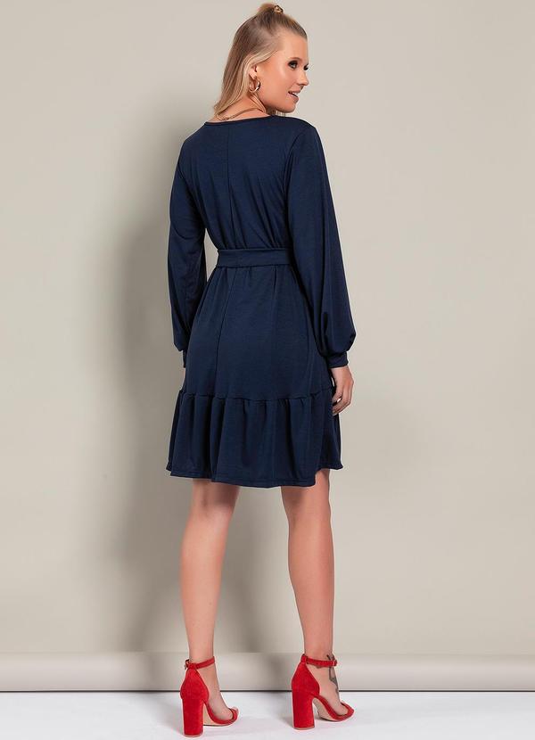 Moda Pop - Vestido Azul Marinho em Malha 4